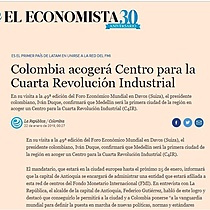 Colombia acoger Centro para la Cuarta Revolucin Industrial